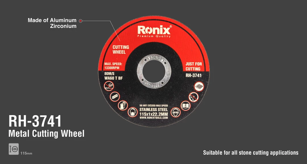 Ronix Cutting Wheel-115*1.0*22.2mm RH-3741 with information