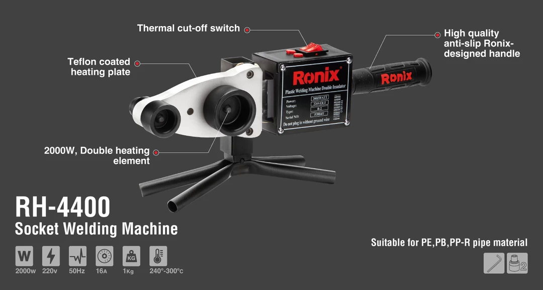 Ronix Socket welding machine RH-4400 with information