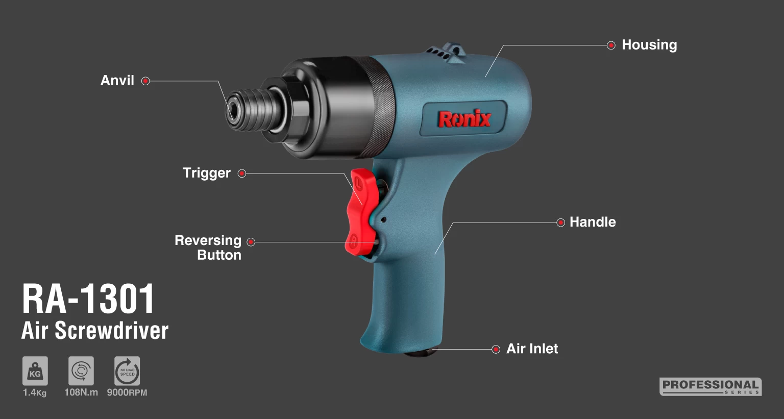 Air screwdriver 1/4inch-108N.m_details