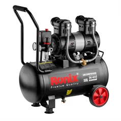 Ronix RC-5012 Silent Compressor 50L, 1680W, Angled Left Side View