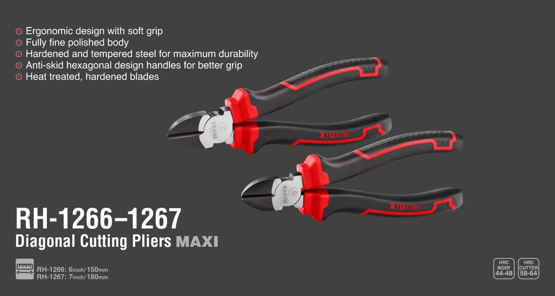 Ronix Diagonal Cutting Pliers-7inch/Maxi Series RH-1267 with information