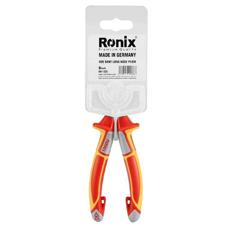 VDE Bent Long Nose Plier 8 inch German