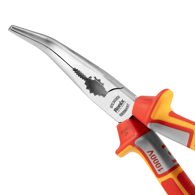 VDE Bent Long Nose Plier 8 inch German