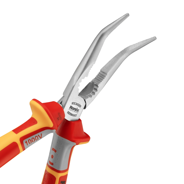 VDE Bent Long Nose Plier 8 inch German