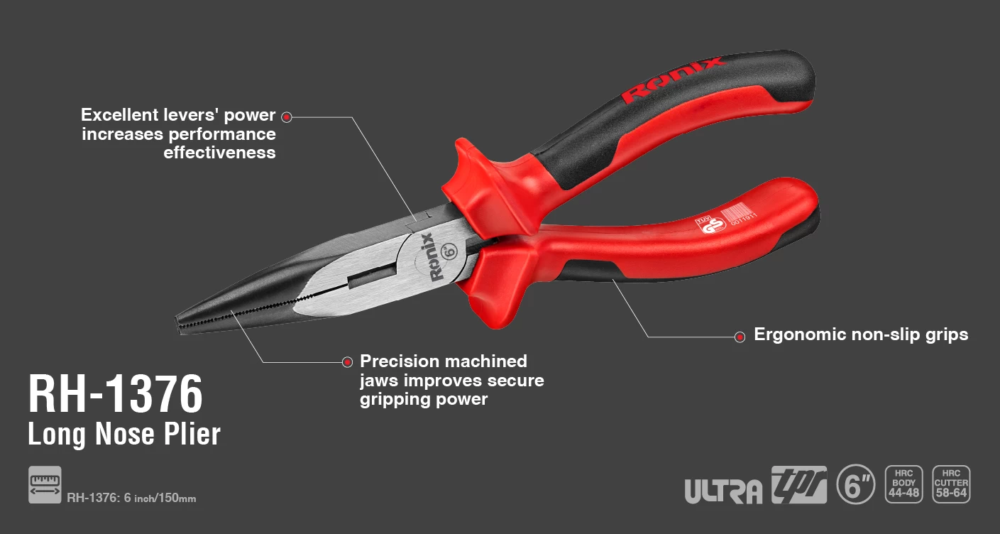 Long Nose Plier 6 Inch-Ultra series_details