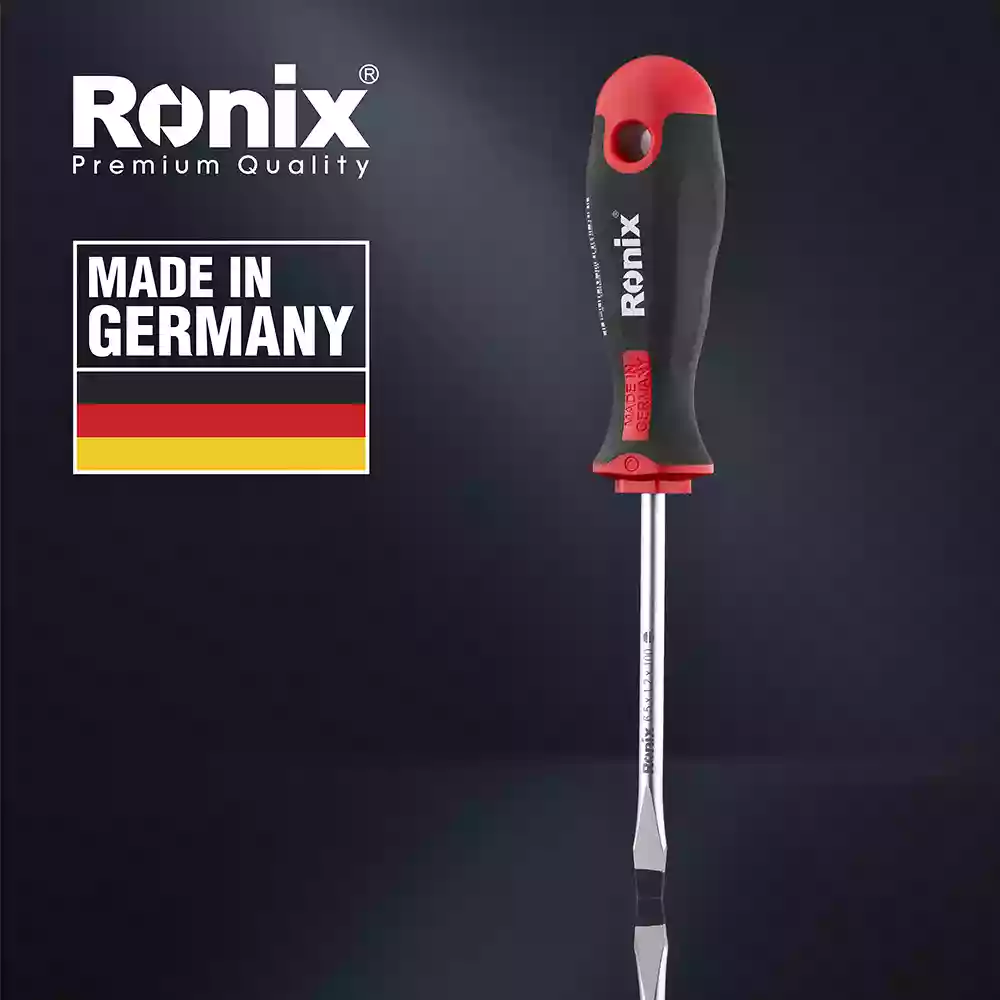 TPR Handle Slotted Screwdriver 6.5*100 - German