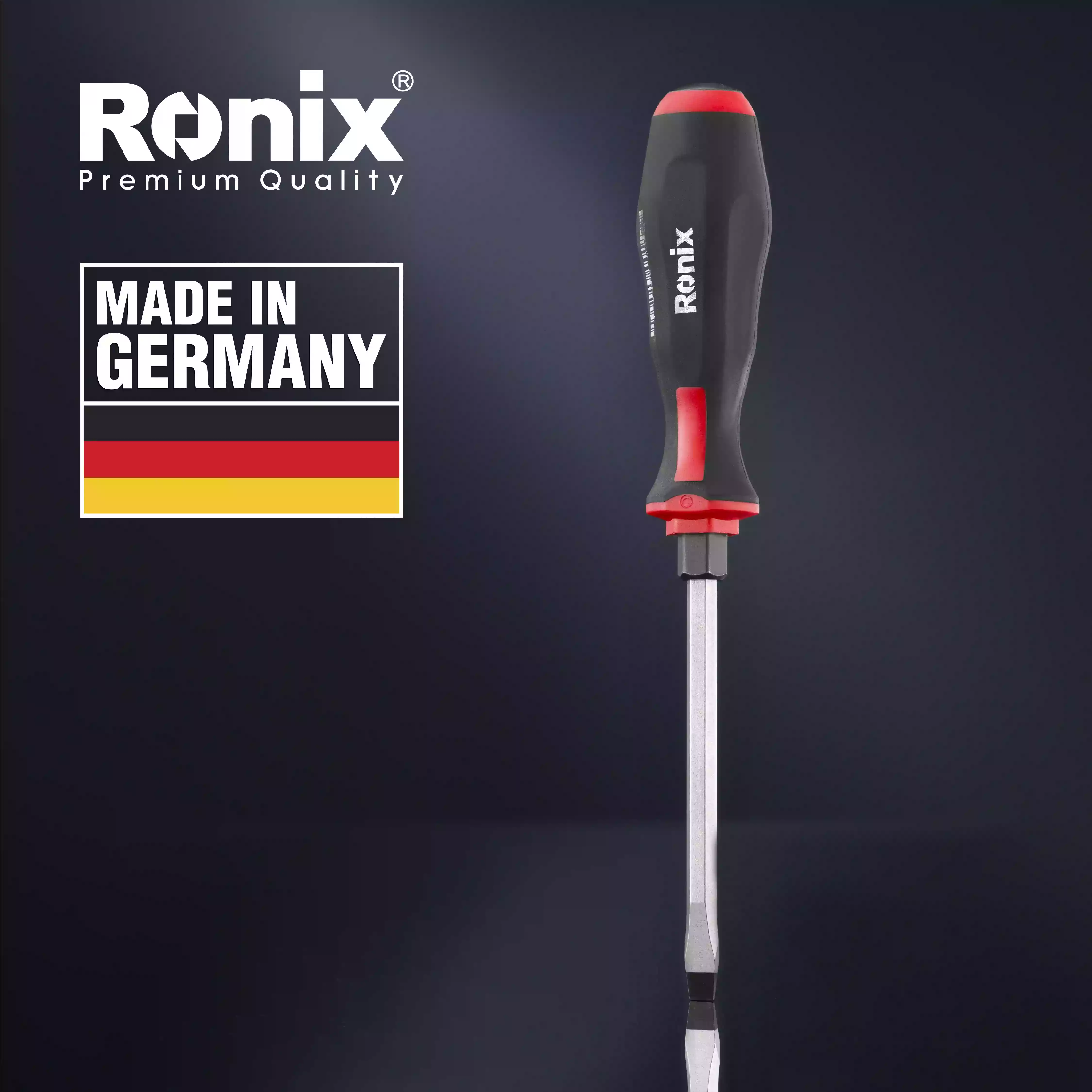 TPR Handle Slotted Hammer Screwdriver 5.5*100 - German