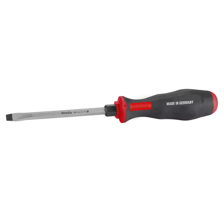 Schlitz-Schraubendreher mit Schlagkappe und TPR-Griff, 9 × 150 mm