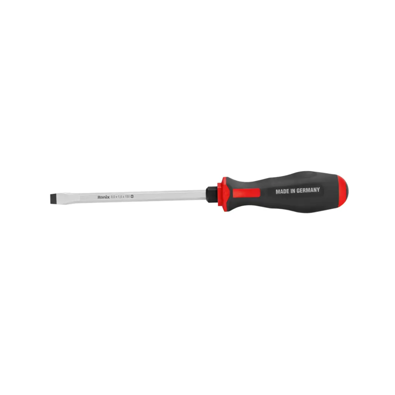 Schlitz-Schraubendreher mit Schlagkappe und TPR-Griff, 9 × 150 mm