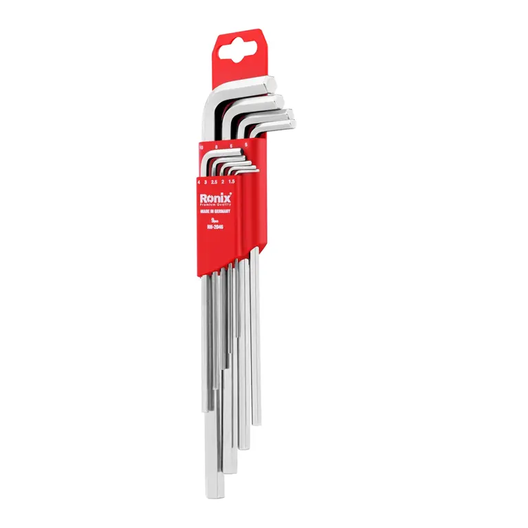 9pcs Long Arm Hex Key set German