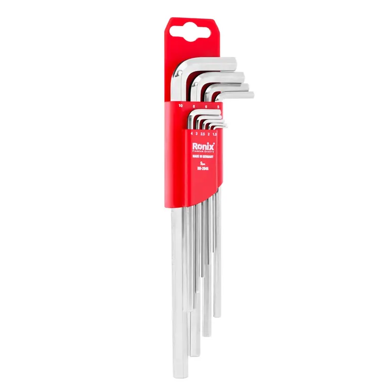 9pcs Long Arm Hex Key set German