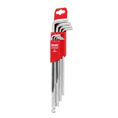 9pcs Long Arm Hex Key set with ballpoint German)