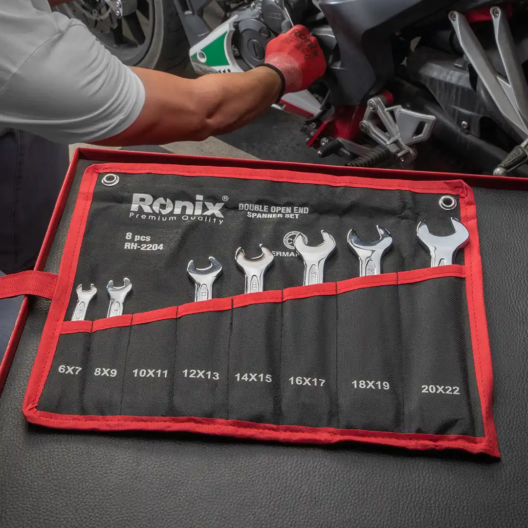 Double open end spanner set 8pcs 