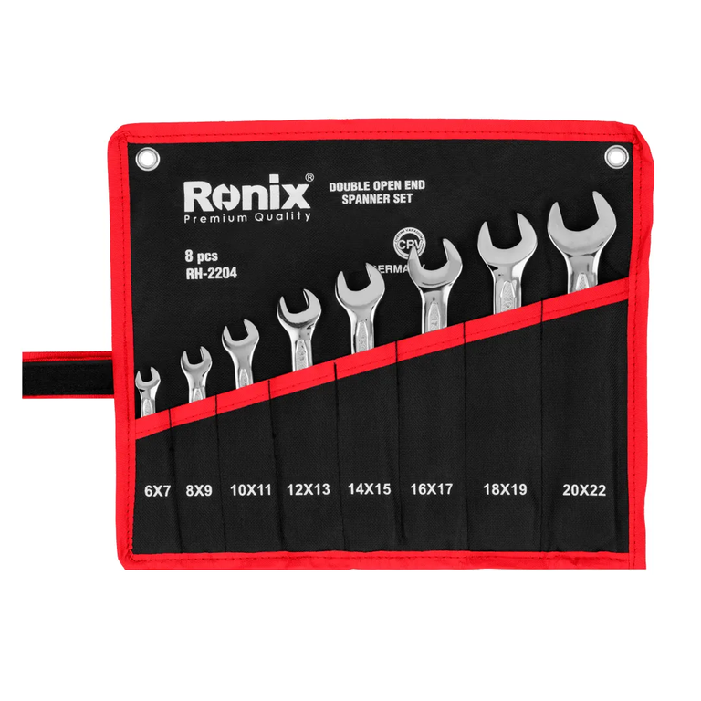 Double open end spanner set 8pcs 