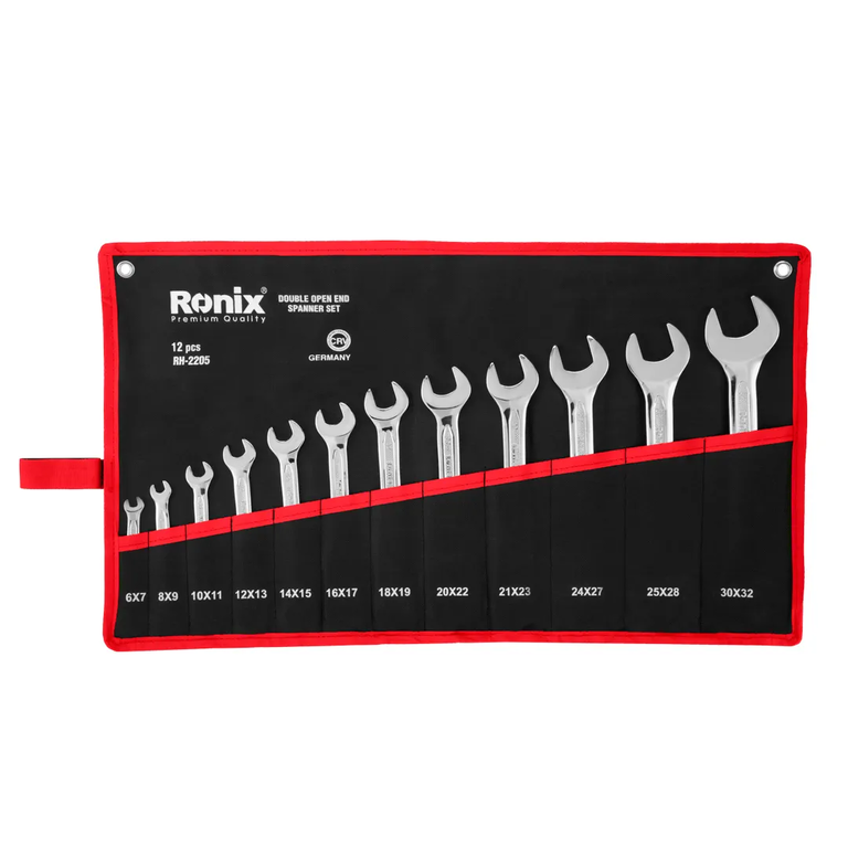 Double open end spanner set 12pcs