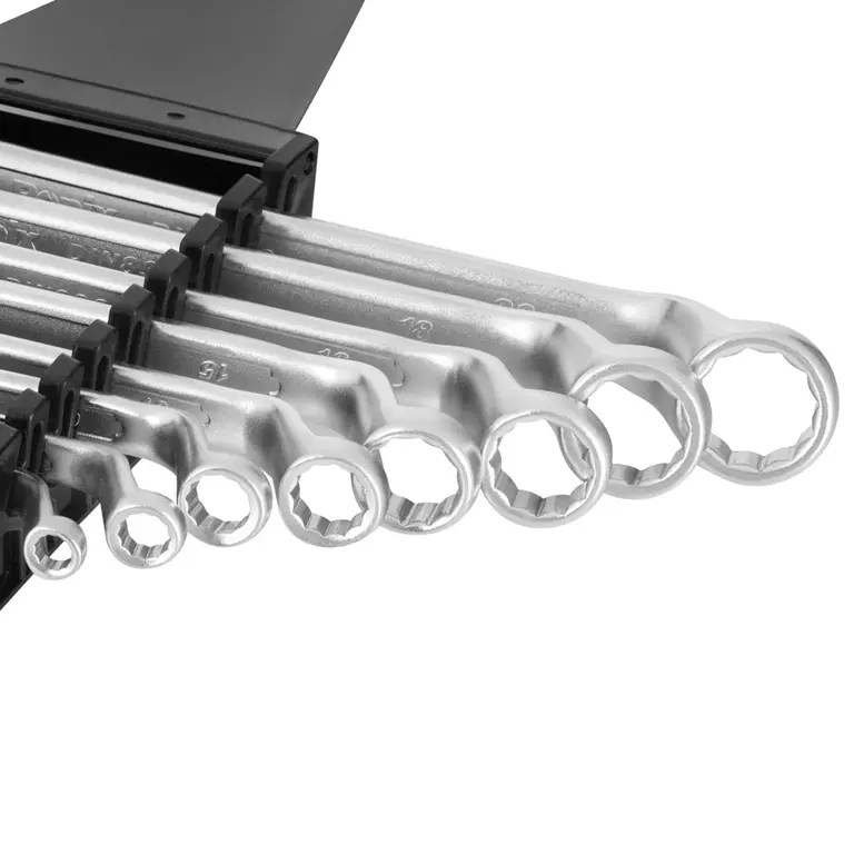 Double Ring offset Spanner set (8pcs) with plastic Rack-3