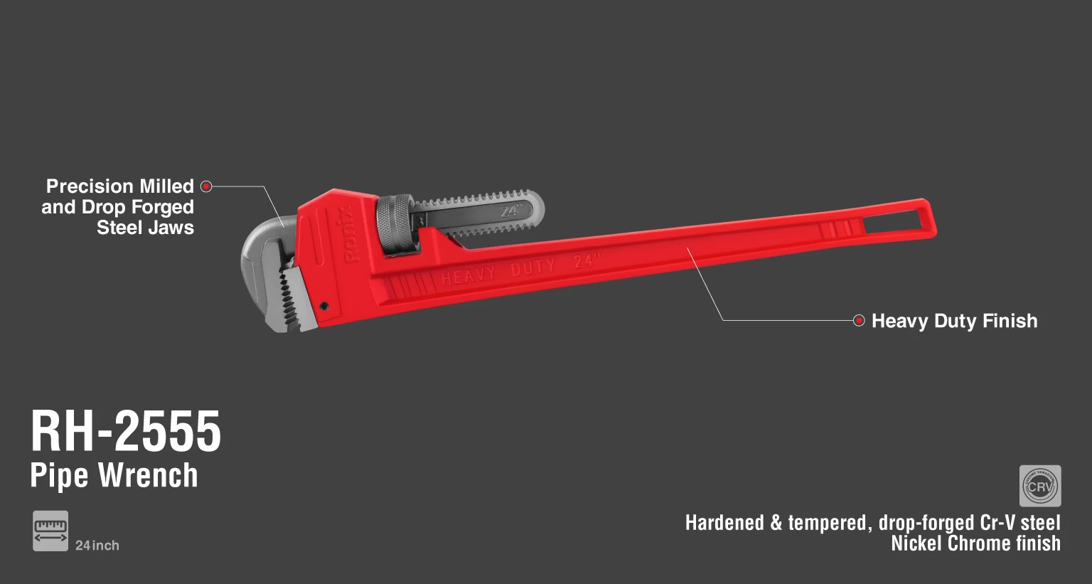 pipe wrench 24 inch_details
