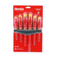 Insulation VDE 1000V Screwdriver Set, TPR Handle