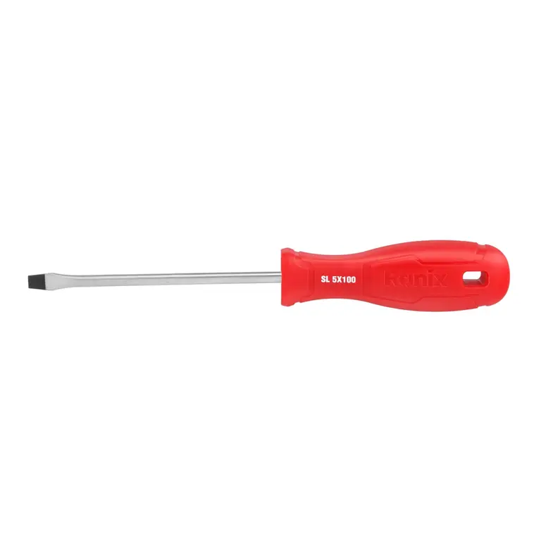 Plastic Handel Slotted Screwdriver 5x100mm-1color