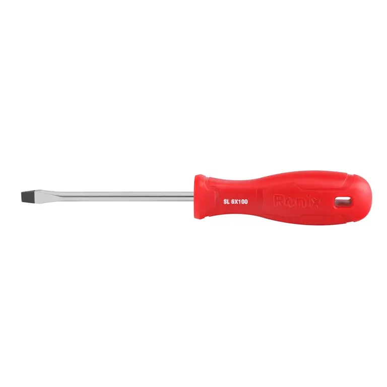 Plastic Handel Slotted Screwdriver 6x100mm-1color