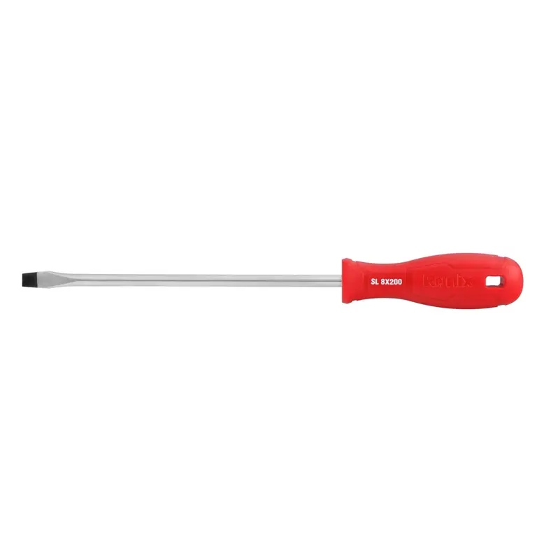 Plastic Handel Slotted Screwdriver 8x200mm-1color