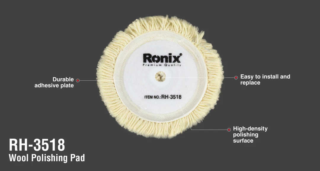 Almohadilla pulidora de lana RH-3518 de Ronix