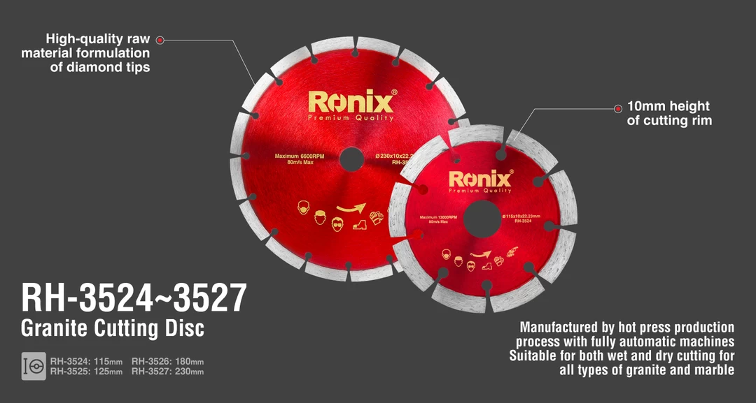 Disque pour la découpe de granit Ronix RH-3525 Ronix RH-3525