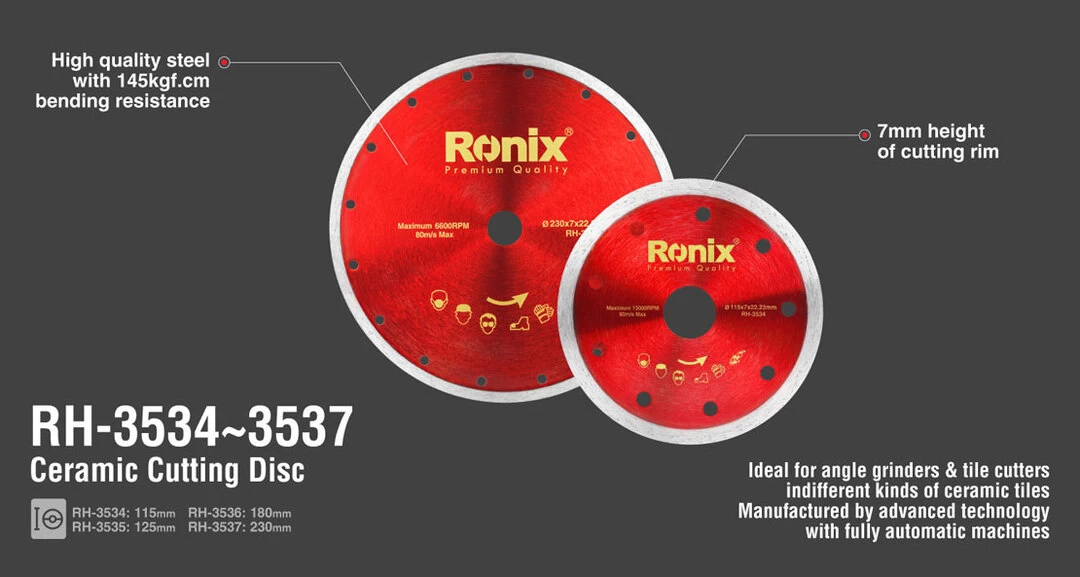 Ronix Diamanttrennscheibe für Keramik Ronix RH-3535 RH-3535