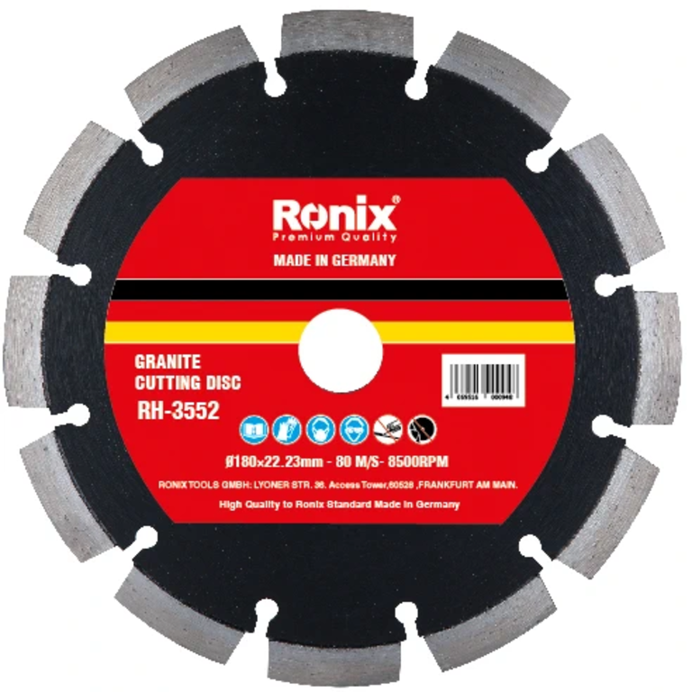 Granite Cutting Disc 180 mm - Segment 11 - German