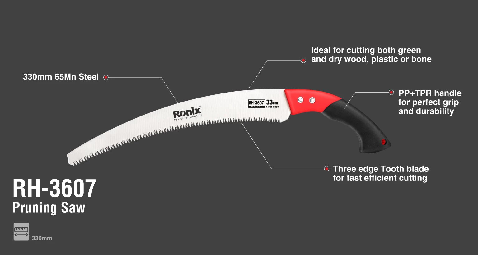 Pruning saw 330 mm _details