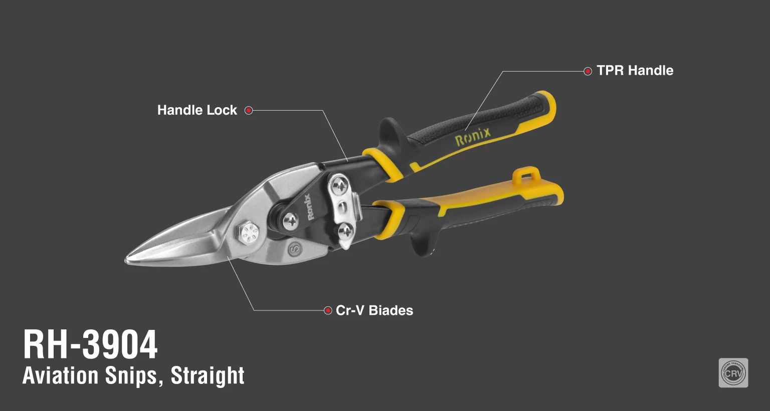 Straight Cut Aviation Snip 10 inch_details