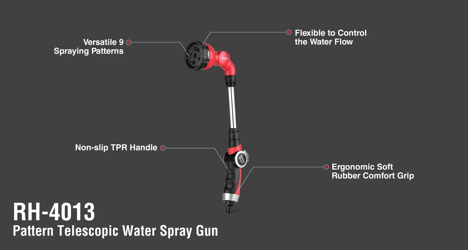 9-Pattern Telescopic Water Spray Gun_details