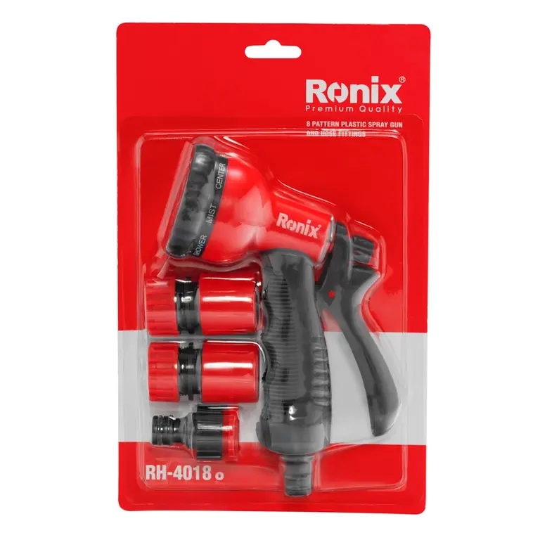 Ronix RH-4018 8-Pattern soft coated water spray gun |    Ronix Tools