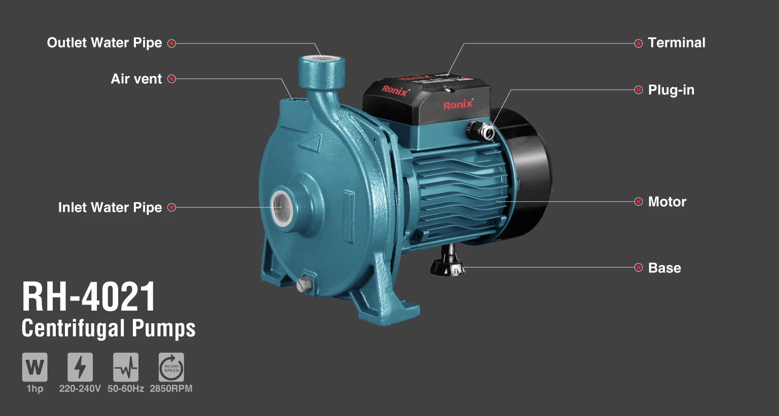 Centrifugal pumps 1 hp_details