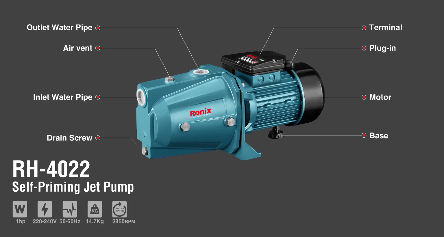 Self-priming Jet pump 1 hp_details