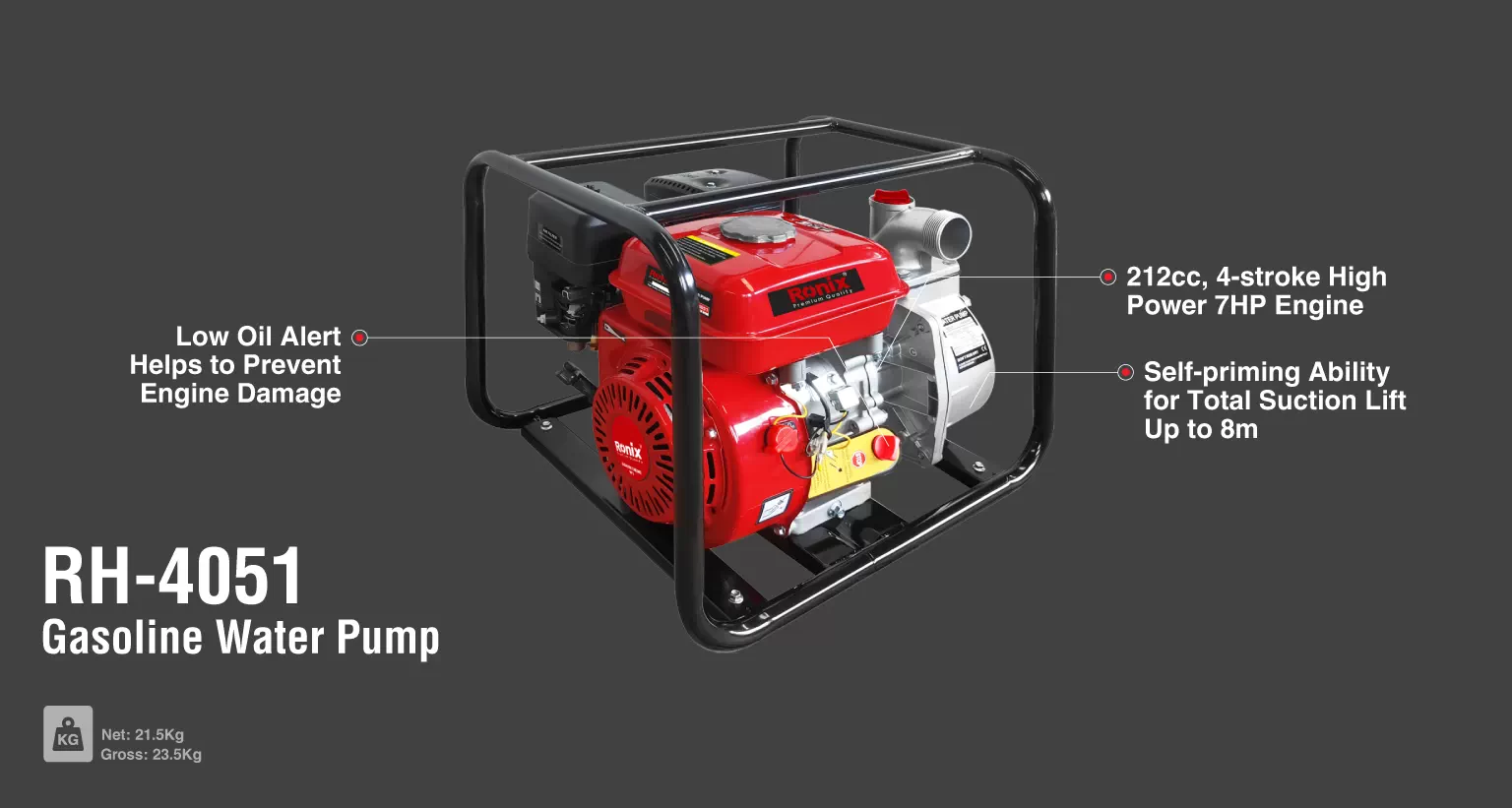 Gasoline Water Pump 2″_details