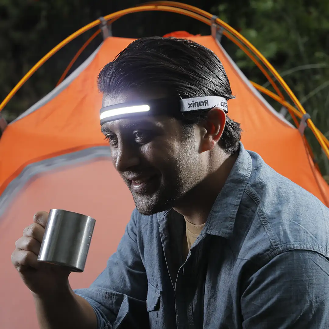Wiederaufladbare Stirnlampe mit Bewegungssensor 5 W - 350 Lumen