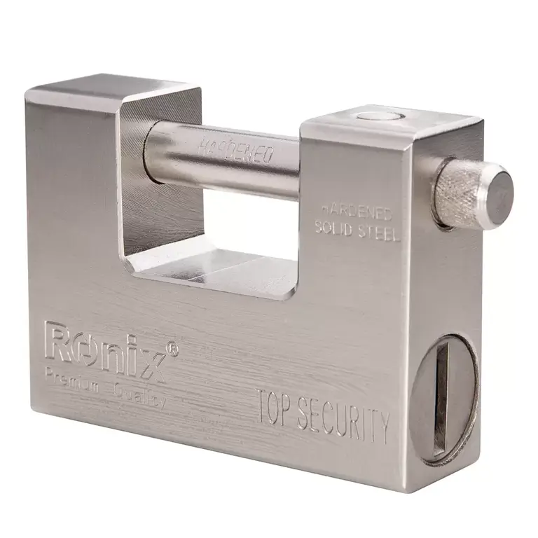 Rectangular Padlock with Brass Key-94mm