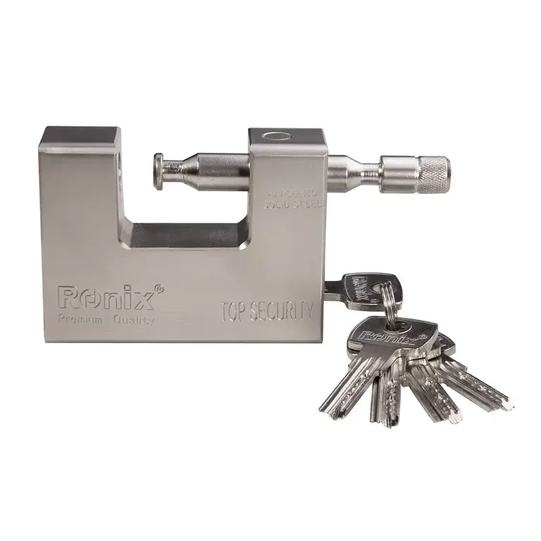 Rectangular Padlock with Brass Key-94mm