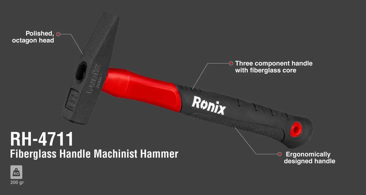 Machinist Hammer 200g_details