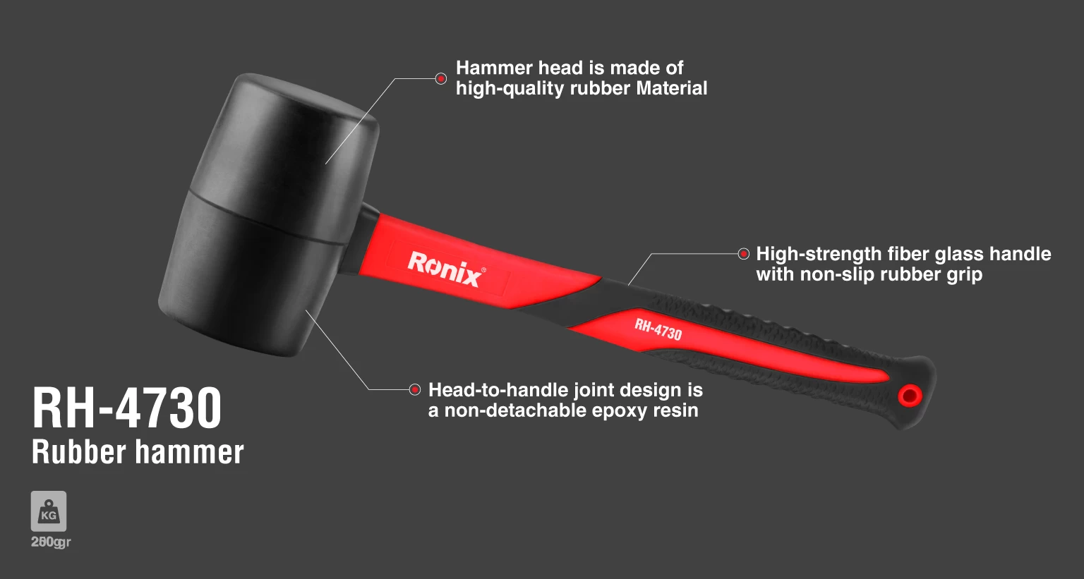 rubber hammer-250gr_details