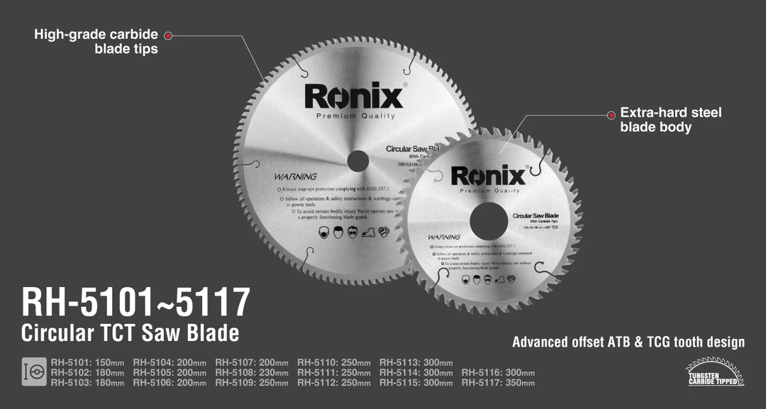 Lame de scie circulaire TCT Ronix RH-5109 Ronix RH-5109