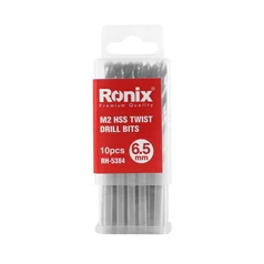 M2 HSS Twist Drill Bit 6.5mm Ronix Plastic Box