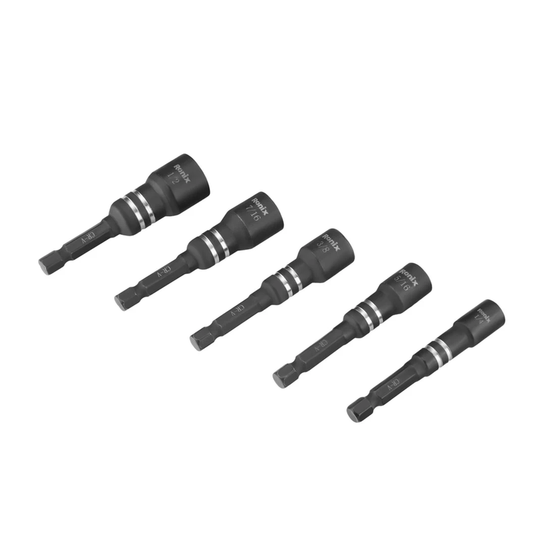 Stecknuss-Set mit Sechskantschaft (5-teilig)