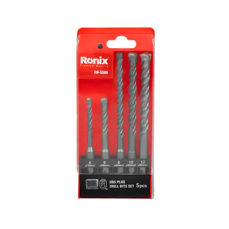 Ronix RH-5586, 5pc SDS-Plus Rotary Hammer Drill Bit