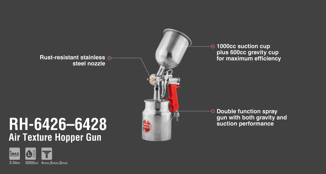 Air Spray Gun, 1.8mm, 3.5 Bar 🧰 Ronix Tools