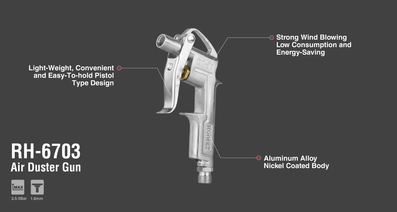 Pistola Sopladora de Aire Comprimido 2.5-5 bar _details