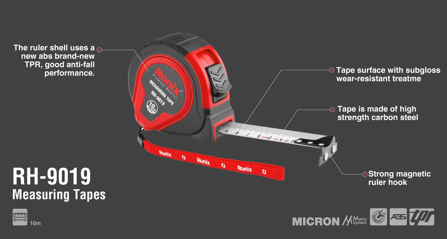 Measuring tape 10m-Micron model_details