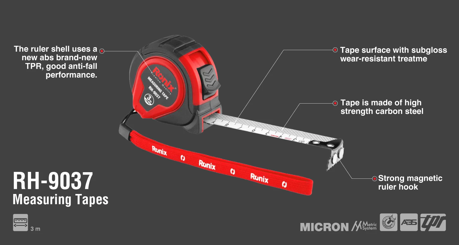 Measuring tape 3m-Micron model_details