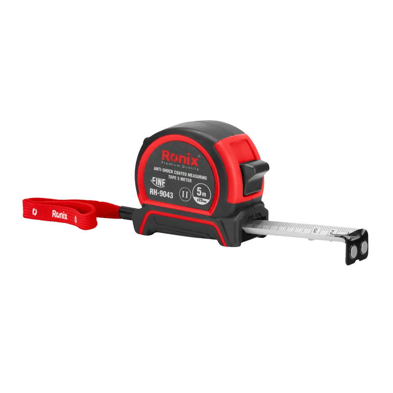 Anti-Shock Coated Measuring Tape 5 meter-Fine model